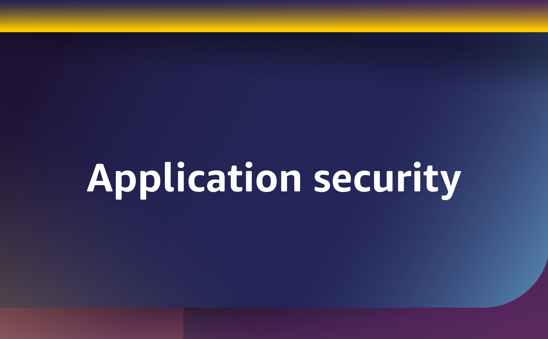 Application security